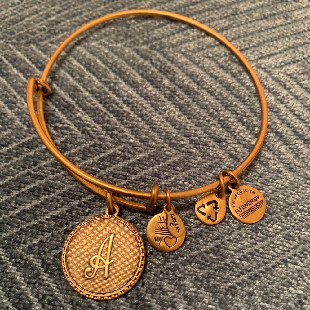 Alex and Ani Initial Expandable Wire Bangle